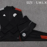 Conjunto Completo Ropa Deportiva Con Cremallera Larga Niños Ajax 2025 2026 Negro