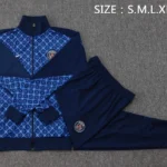 Conjunto Completo Ropa Deportiva Con Cremallera Larga Niños Paris Saint Germain 2025 2026 Azul Marino