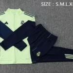 Conjunto Completo Ropa Deportiva Con Cremallera Larga Niños Real Madrid 2025 2026 Verde Claro