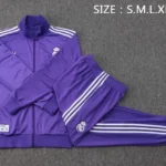 Conjunto Completo Ropa Deportiva Con Cremallera Larga Niños Real Madrid 2025 2026 I Purpura