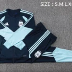 Conjunto Completo Ropa Deportiva Con Cremallera Larga Niños Argentina 2026 Azul Marino