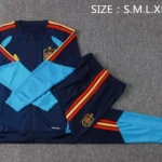 Conjunto Completo Ropa Deportiva Con Cremallera Larga Niños España 2026 Azul Marino