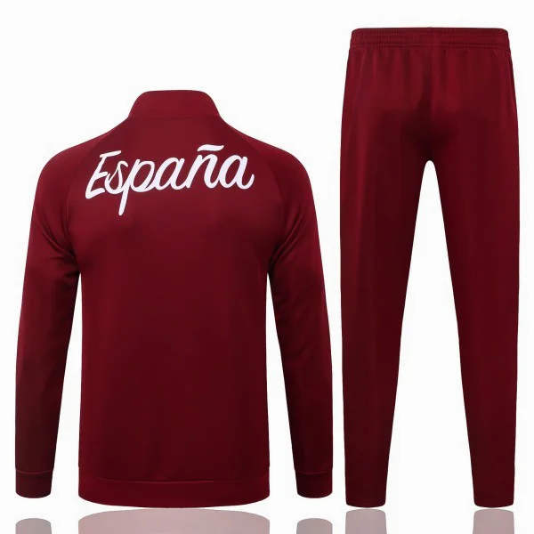 Conjunto Completo Ropa Deportiva Con Cremallera Larga Niños España 2026 Borgona España Niños Conjunto 2026 - España Niños Barata | tiendasdefutboles