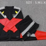 Conjunto Completo Ropa Deportiva Con Cremallera Larga Niños Alemania 2026 Negro Rojo Amarillo