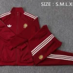 Conjunto Completo Ropa Deportiva Con Cremallera Larga Niños España 2026 Borgona