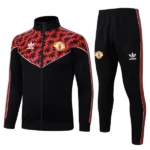 Conjunto Completo Ropa Deportiva Con Cremallera Larga Niños Manchester United 2025 2026 Purpura Negro
