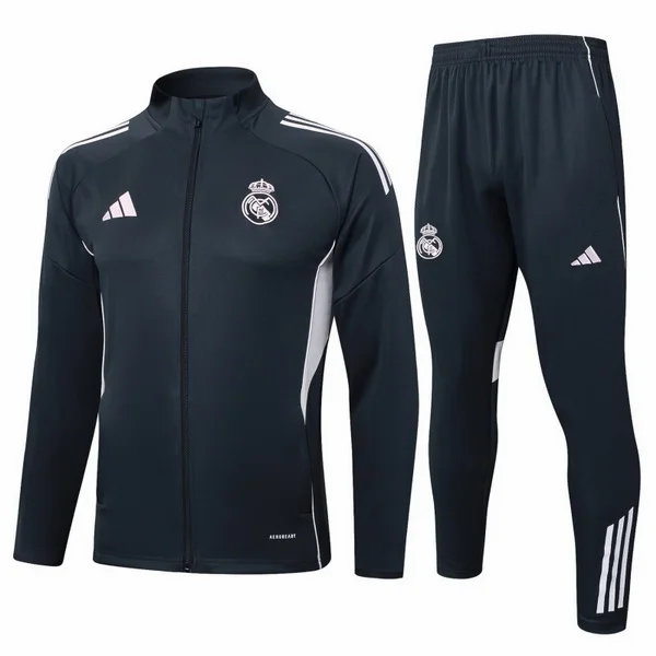 Conjunto Completo Ropa Deportiva Con Cremallera Larga Niños Real Madrid 2025 2026 Blanco Purpura Real Madrid Niños Conjunto 2025 2026 Blanco - Tuta Real Madrid Niños | tiendasdefutboles