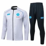 Conjunto Completo Ropa Deportiva Con Cremallera Larga Niños Napoli 2025 2026 Azul Negro