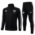 Conjunto Completo Ropa Deportiva Con Cremallera Larga Niños Alemania 2025 Blanco Negro