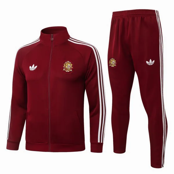 Conjunto Completo Ropa Deportiva Con Cremallera Larga Niños España 2026 Borgona España Niños Conjunto 2026 - España Niños Barata | tiendasdefutboles