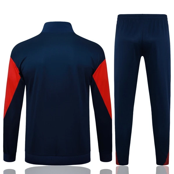 Conjunto Completo Ropa Deportiva Con Cremallera Larga Paris Saint Germain 2025 2026 Azul Marino Rojo Paris Saint Germain Conjunto 2025 2026 Azul - Maglia Paris Saint Germain | tiendasdefutboles