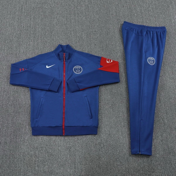 Conjunto Completo Ropa Deportiva Con Cremallera Larga Paris Saint Germain 2025 2026 Azul Rojo Paris Saint Germain Conjunto 2025 2026 Azul - Maglia Paris Saint Germain | tiendasdefutboles