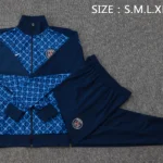 Conjunto Completo Ropa Deportiva Con Cremallera Larga Paris Saint Germain 2025 2026 Azul Marino