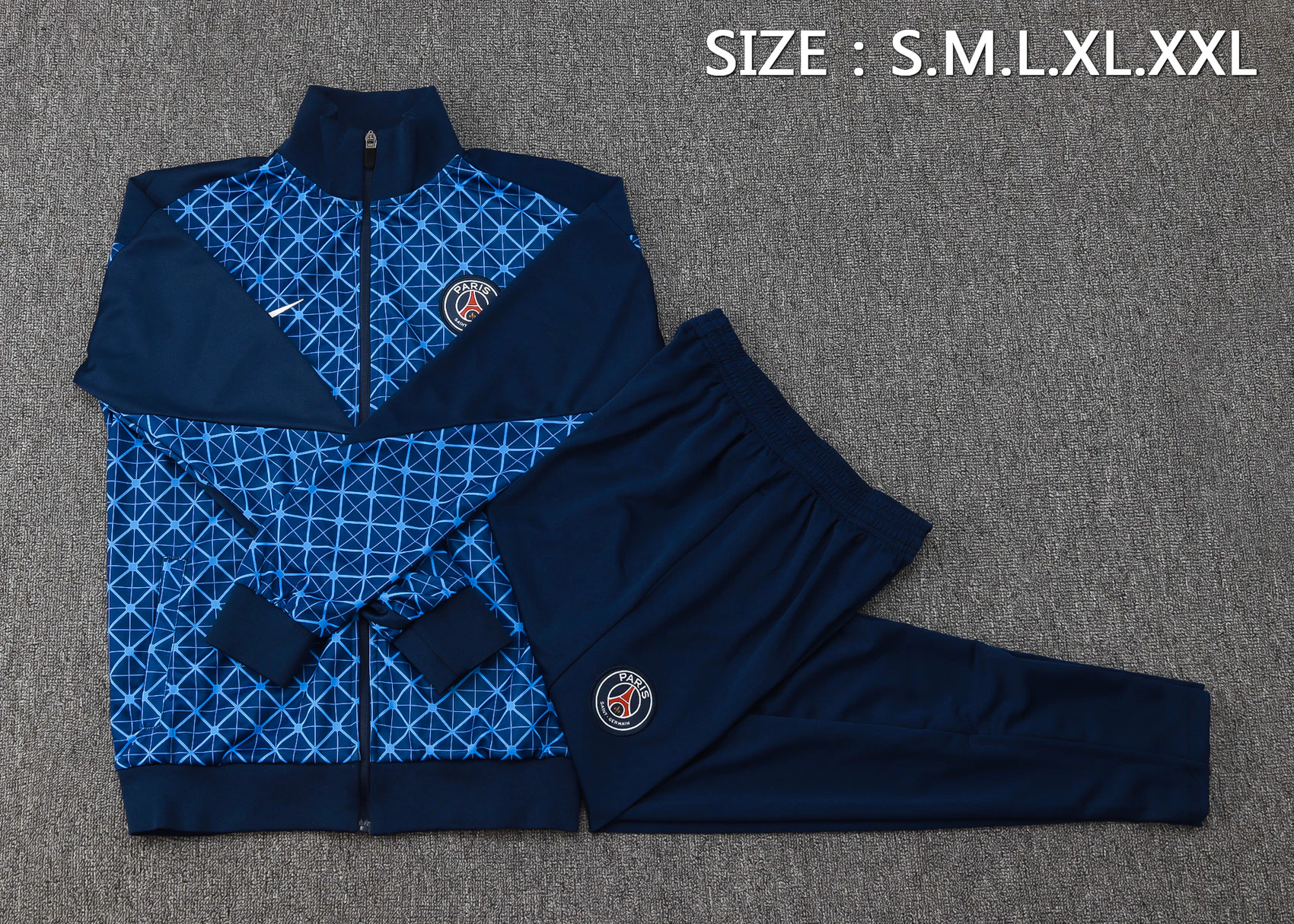 Conjunto Completo Ropa Deportiva Con Cremallera Larga Paris Saint Germain 2025 2026 Azul Marino Paris Saint Germain Conjunto 2025 2026 Azul - Maglia Paris Saint Germain | tiendasdefutboles