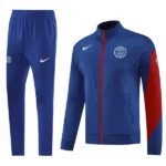 Conjunto Completo Ropa Deportiva Con Cremallera Larga Paris Saint Germain 2025 2026 Azul Rojo