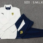 Conjunto Completo Ropa Deportiva Con Cremallera Larga Portugal 2026 Blanco Azul Marino
