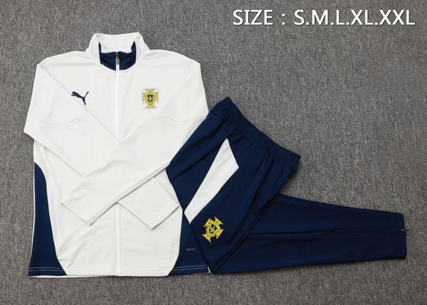Conjunto Completo Ropa Deportiva Con Cremallera Larga Portugal 2026 Blanco Azul Marino Portugal Conjunto 2026 Blanco - Portugal Barata | tiendasdefutboles