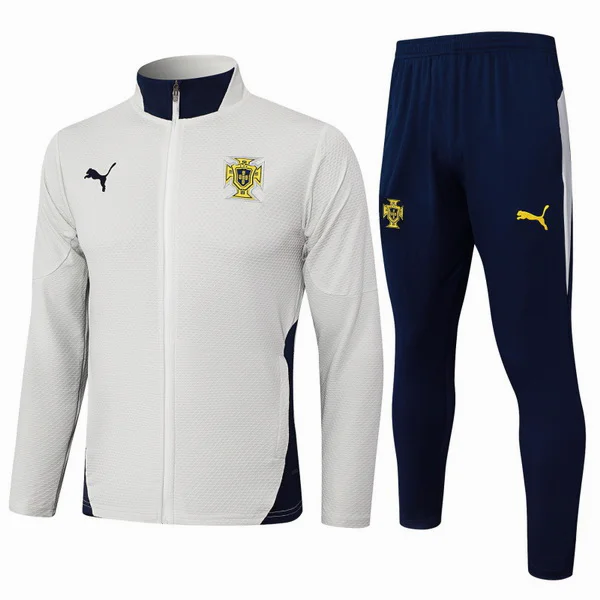 Conjunto Completo Ropa Deportiva Con Cremallera Larga Portugal 2026 Azul Marino Blanco Portugal Conjunto 2026 Azul - Portugal Barata | tiendasdefutboles