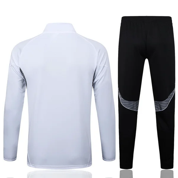 Conjunto Completo Ropa Deportiva Con Cremallera Larga Real Madrid Real Madrid 2025 2026 Blanco Negro Real Madrid Conjunto 2025 2026 Blanco - Maglia Real Madrid | tiendasdefutboles