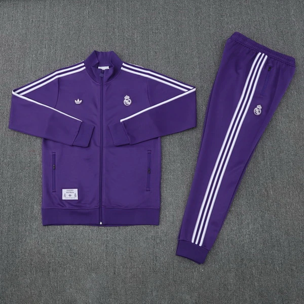 Conjunto Completo Ropa Deportiva Con Cremallera Larga Real Madrid Real Madrid 2025 2026 Purpura Real Madrid Conjunto 2025 2026 Púrpura - Maglia Real Madrid | tiendasdefutboles