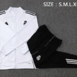 Conjunto Completo Ropa Deportiva Con Cremallera Larga Real Madrid Real Madrid 2025 2026 Blanco Negro