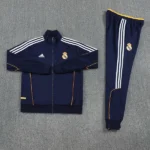 Conjunto Completo Ropa Deportiva Con Cremallera Larga Real Madrid Real Madrid 2025 2026 Azul Marino Gris