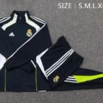 Conjunto Completo Ropa Deportiva Con Cremallera Larga Real Madrid Real Madrid 2025 2026 Azul Marino I Blanco