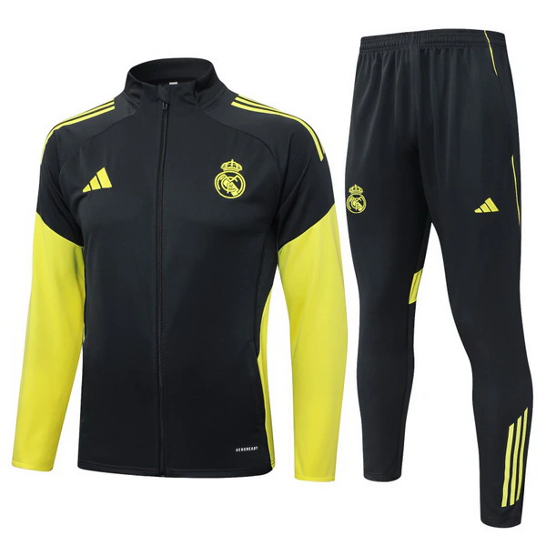 Conjunto Completo Ropa Deportiva Con Cremallera Larga Real Madrid Real Madrid 2025 2026 Blanco Negro Verde Real Madrid Conjunto 2025 2026 Blanco - Maglia Real Madrid | tiendasdefutboles