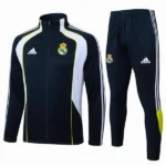 Conjunto Completo Ropa Deportiva Con Cremallera Larga Real Madrid Real Madrid 2025 2026 Azul Marino I Blanco