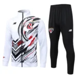 Conjunto Completo Ropa Deportiva Con Cremallera Larga São Paulo 2025 2026 Blanco Negro