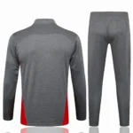 Conjunto Completo Sudadera Entrenamiento AC Milan 2024 2025 Gris Rojo