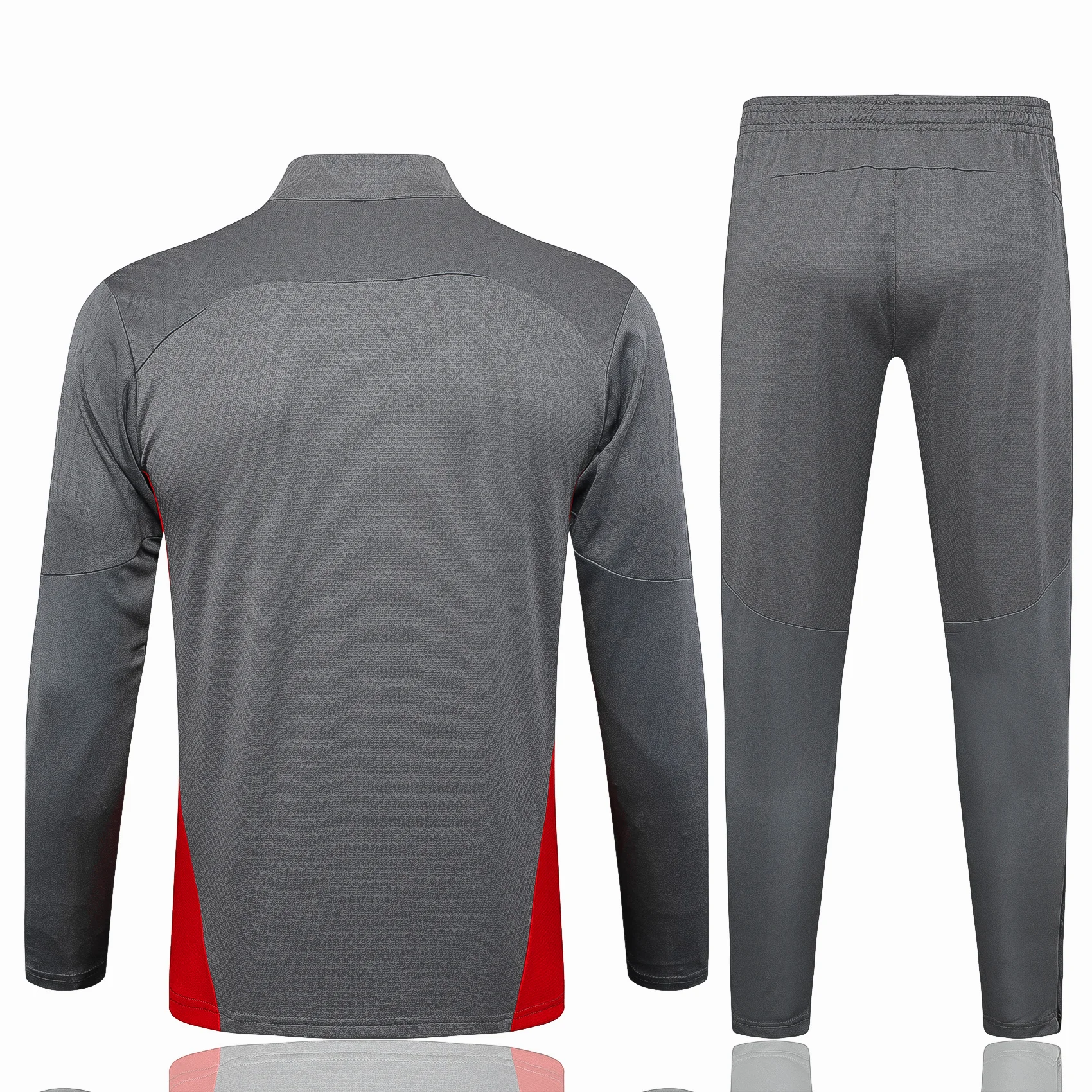Conjunto Completo Sudadera Entrenamiento AC Milan 2024 2025 Gris Rojo AC Milan Conjunto 2024 2025 Gris - Maglia Ac Milan | tiendasdefutboles