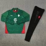 Conjunto Completo Sudadera Entrenamiento AC Milan 2025 2026 Verde Negro