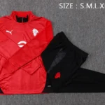 Conjunto Completo Sudadera Entrenamiento AC Milan 2025 2026 Rojo I Negro