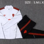 Conjunto Completo Sudadera Entrenamiento AC Milan 2025 2026 Blanco Negro Rojo