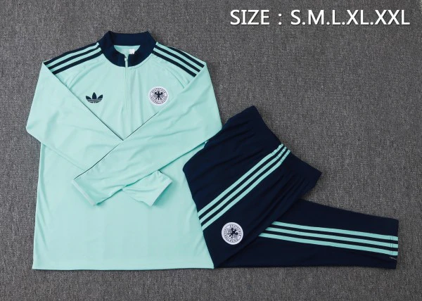 Conjunto Completo Sudadera Entrenamiento Alemania 2026 Verde Azul Alemania Conjunto 2026 Verde - Alemania Barata | tiendasdefutboles