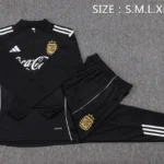Conjunto Completo Sudadera Entrenamiento Argentina 2026 Negro Blanco