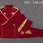 Conjunto Completo Sudadera Entrenamiento Arsenal 2025 2026 Rojo Amarillo