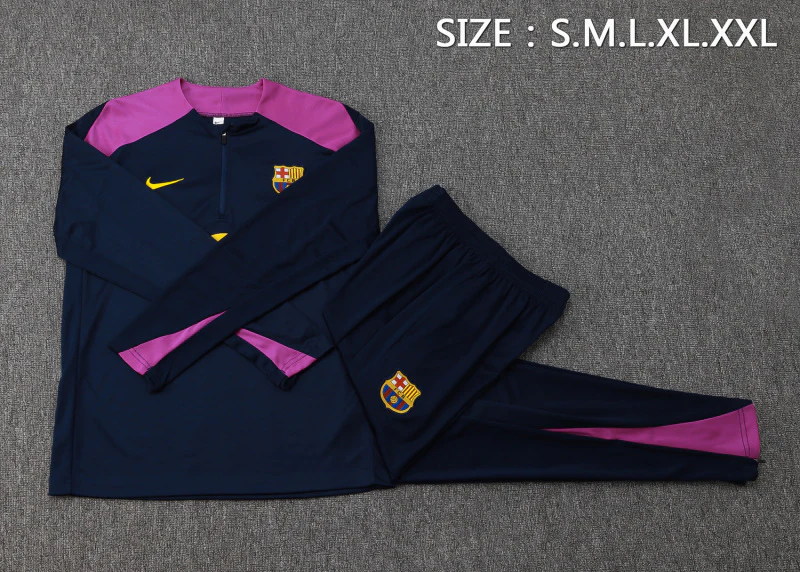 Conjunto Completo Sudadera Entrenamiento Barcelona 2025 2026 Azul Marino Purpura FC Barcelona Conjunto 2025 2026 Azul - Tuta FC Barcelona | tiendasdefutboles