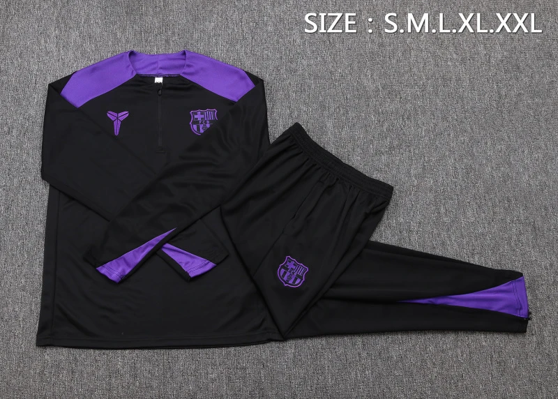 Conjunto Completo Sudadera Entrenamiento Barcelona 2025 2026 Negro Purpura FC Barcelona Conjunto 2025 2026 Negro - Tuta FC Barcelona | tiendasdefutboles