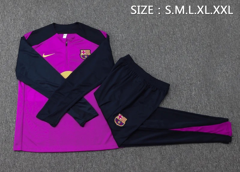 Conjunto Completo Sudadera Entrenamiento Barcelona 2025 2026 Purpura Azul Marino FC Barcelona Conjunto 2025 2026 Púrpura - Tuta FC Barcelona | tiendasdefutboles