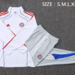 Conjunto Completo Sudadera Entrenamiento Bayern Múnich 2025 2026 Blanco Rojo Negro