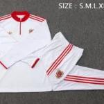 Conjunto Completo Sudadera Entrenamiento Bayern Múnich 2025 2026 Blanco Rojo