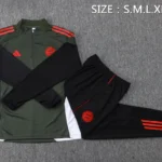 Conjunto Completo Sudadera Entrenamiento Bayern Múnich 2025 2026 Verde Marino Negro