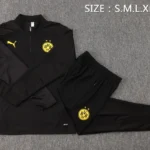 Conjunto Completo Sudadera Entrenamiento Borussia Dortmund 2024 2025 Negro Amarillo