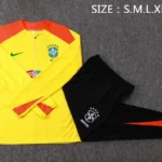 Conjunto Completo Sudadera Entrenamiento Brasil 2026 Amarillo Naranja Negro