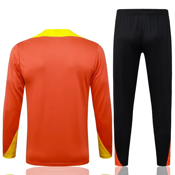 Conjunto Completo Sudadera Entrenamiento Brasil 2026 Naranja Amarillo Negro Brasil Conjunto 2026 Naranja - Brasil Barata | tiendasdefutboles