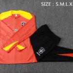 Conjunto Completo Sudadera Entrenamiento Brasil 2026 Naranja Amarillo Negro