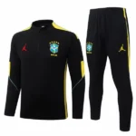 Conjunto Completo Sudadera Entrenamiento Brasil 2026 Negro Amarillo