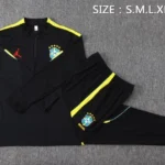Conjunto Completo Sudadera Entrenamiento Brasil 2026 Negro Amarillo